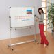 Mobile Revolving Whiteboard on Wheels H600 x W900mm | Creative Activity