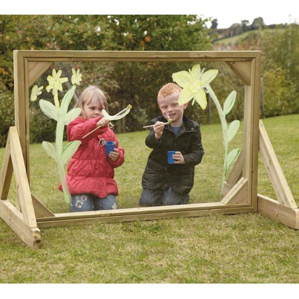 Outdoor Acrylic Painting Window in Wooden Frame | Creative Activity