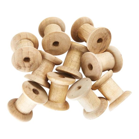 Wooden Craft Spools 10pk | Creative Activity