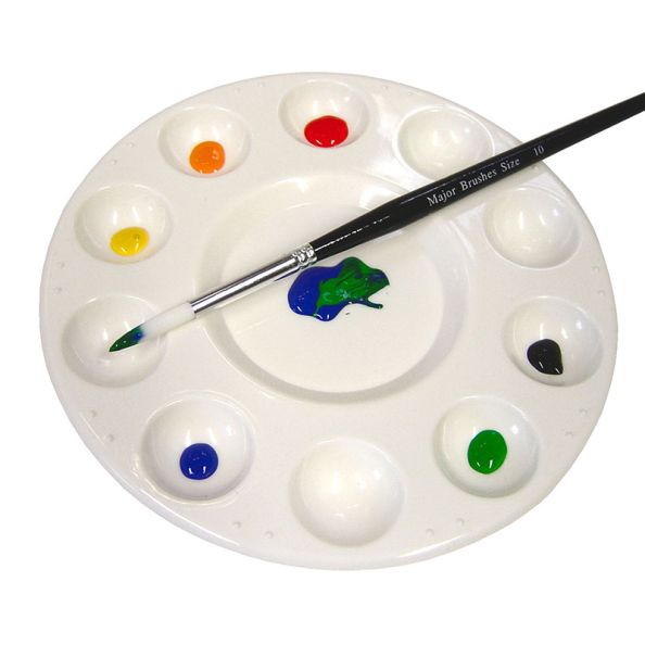 10 Well Round Mixing Palette 17.5 cm diameter