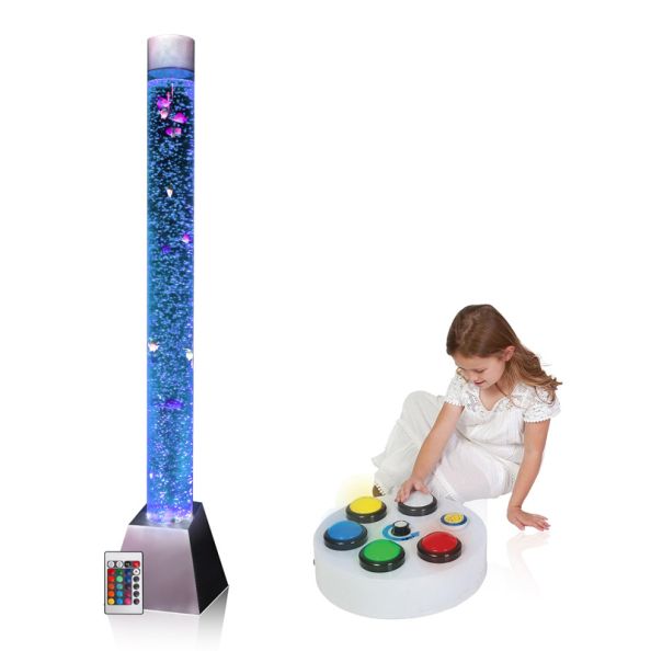 6' Bubble Tube with Large Button Controller 