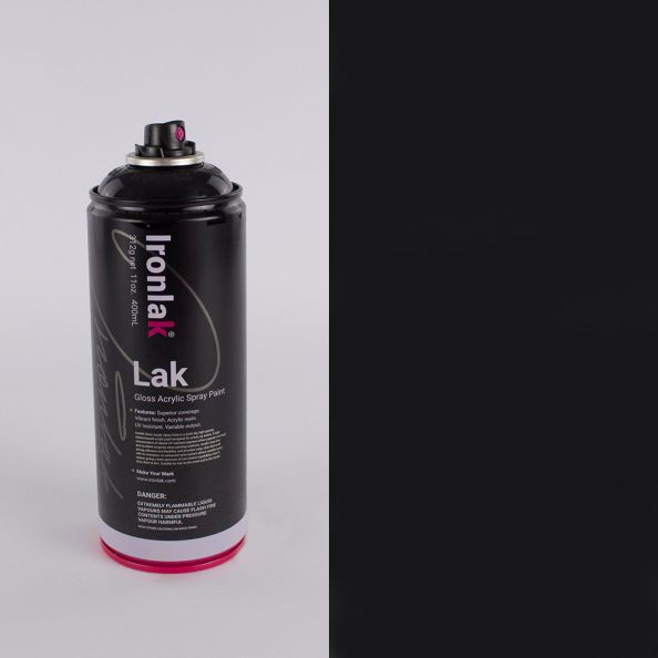 Ironlak Acrylic Spray Paint  400ml Can - Roarke Black | Creative Activity