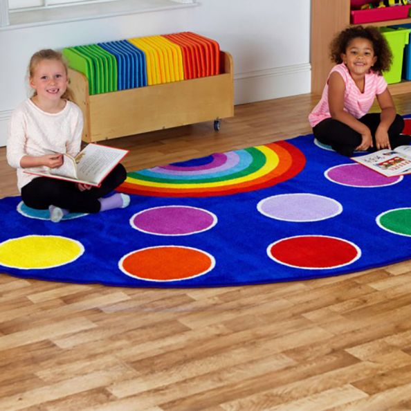 Rainbow Semi-Circle Mat L150 x W300cm