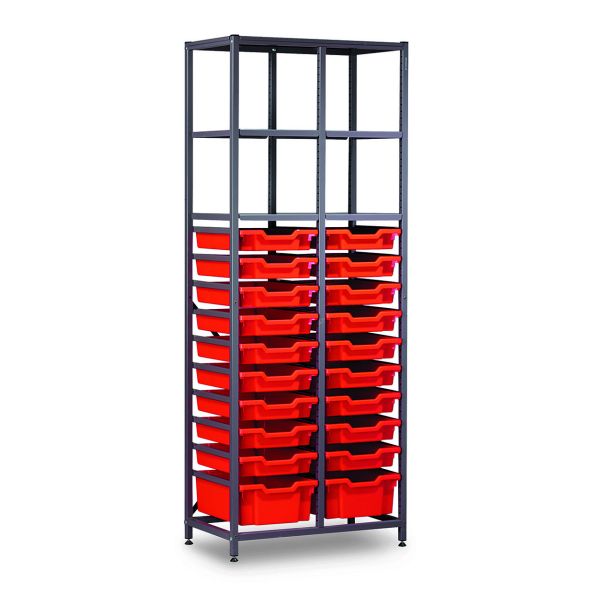 TecniStor Static Metal Storage w710xh1850mm c/w 2D & 18 sh trays | Creative Activity