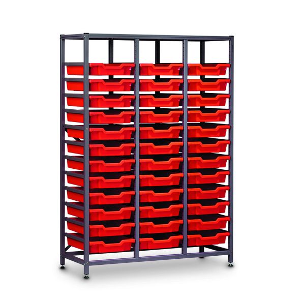 TecniStor Static Metal Storage w1055xh1500mm c/w 36 sh trays | Creative Activity