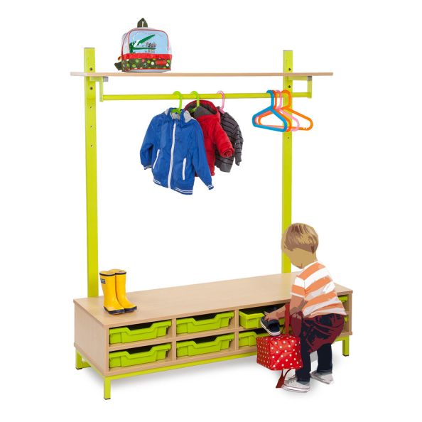 Cloakroom Tops with Upright Bars - Hanging Rail  | Creative Activity