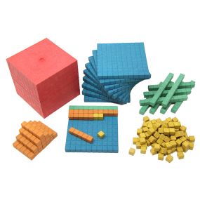 RE-Wood Dienes Base Ten Set - 5 Colours