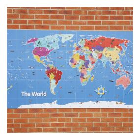 World Outdoor & Classroom Map W0.45 x L0.8m