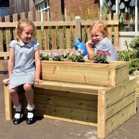 Double Sided Bench Planter