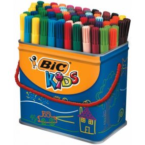 Bic Kids Visa Colouring Felt Tip Pens Assorted Colours Drum 84