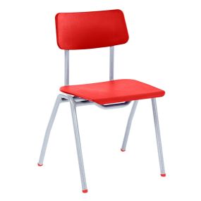 BS Classroom Chair Seat Height 460mm Red