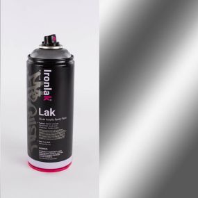 Ironlak Acrylic Spray Paint  400ml Can - Silver *P* | Creative Activity