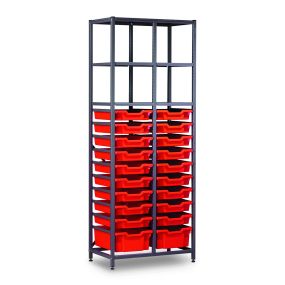 TecniStor Static Metal Storage w710xh1850mm c/w 2D & 18 sh trays | Creative Activity