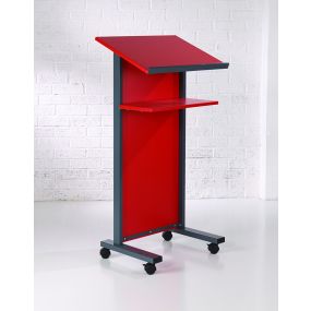 Coloured Panel Front Lectern Red | Creative Activity