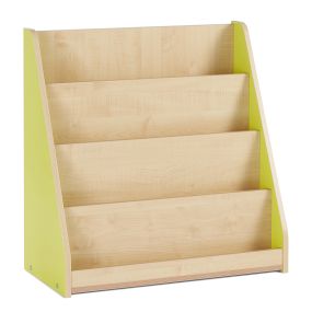 Single sided library unit with 4 tiered fixed shelves - Lime | Creative Activity