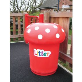 Mushroom Litter Bin With Spots | Creative Activity